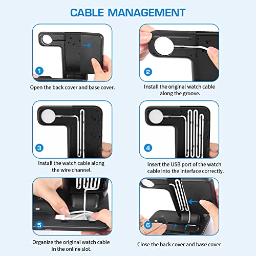 WAITIEE Wireless Charger 3 in 1, 15W Fast Charging Station for Apple iWatch 6/5/4/3/2/1,AirPods Pro,for iPhone14/13 Pro/Pro Max/12/11/X/Xr/Xs/8/Samsung Galaxy Phone Series (No Watch Charging Cable) by WAITIEE