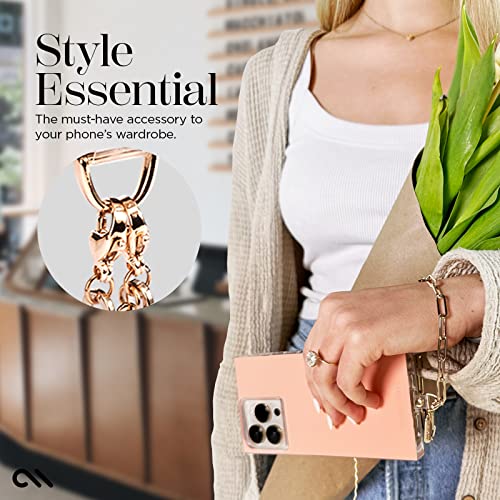 Case-Mate Phone Strap with Gold Metal Chain - Detachable Lanyard, Hands-Free Wrist strap, Adjustable Phone Charm Grip, Accessory for Women - iPhone 14 Pro Max/ 13 Pro Max/ 12 Pro Max/ 11 - Gold from Case-Mate
