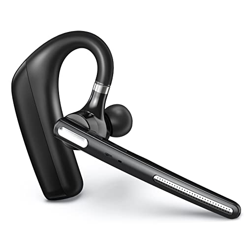 Ngsod Bluetooth Headset - Wireless Headset with Microphone 90 Days Standby/110 Hours Talktime, Bluetooth Earpiece for Cell Phone/PC Tablet/Laptop Computer, Headphones for Trucker/Driver/Business from Yobohii