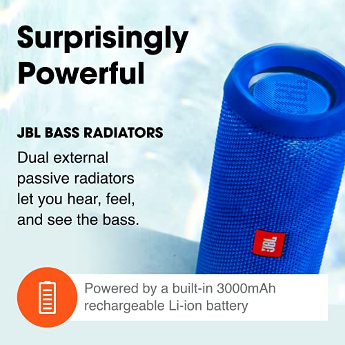 JBL Flip 4, Gray - Waterproof, Portable & Durable Bluetooth Speaker - Up to 12 Hours of Wireless Streaming - Includes Noise-Cancelling Speakerphone, Voice Assistant & JBL Connect+ from Harman Kardon