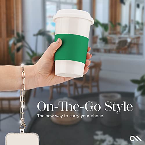 Case-Mate Phone Strap with Gold Metal Chain - Detachable Lanyard, Hands-Free Wrist strap, Adjustable Phone Charm Grip, Accessory for Women - iPhone 14 Pro Max/ 13 Pro Max/ 12 Pro Max/ 11 - Gold from Case-Mate