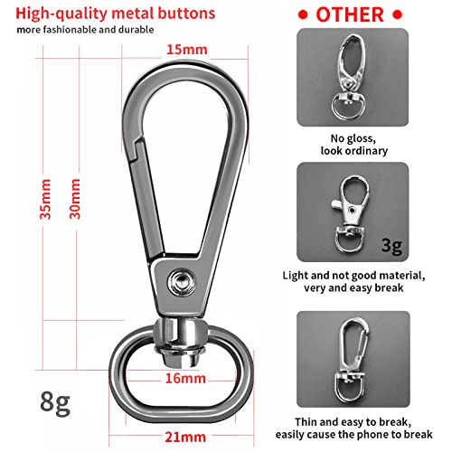 Phone Lanyard Universal Crossbody Cell Phone Lanyards Multifuctional Nylon Patch Adjustable Shoulder Neck Strap Compatible with Most Smartphones(Pure Black) by US-OP-lanyard