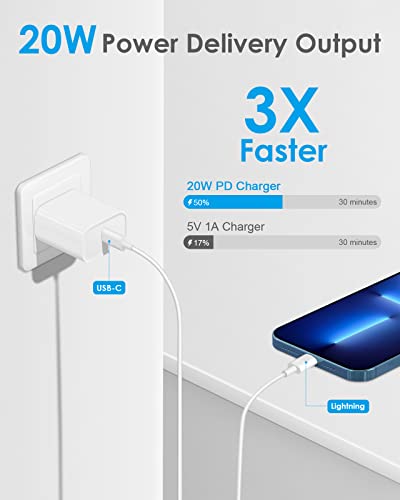iPhone Charger 10 FT [Apple MFi Certified] 2Pack iPhone 13 14 Charger Fast Charging with USB C to Lightning Cable,20W PD USB C Charger Block Long iPhone Charger Compatible with iPhone 14/13/12/11,iPad by Shenzhen Yijiapin Trading Co., Ltd.