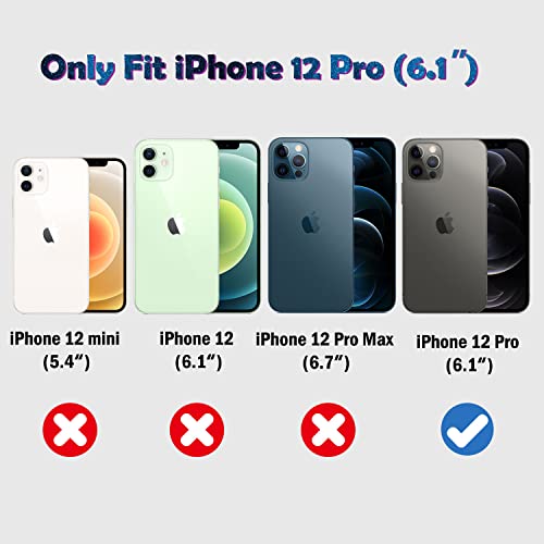 QHOHQ 3 Pack Screen Protector for iPhone 12 Pro 6.1 Inch with 2 Pack Tempered Glass Camera Lens Protector, Ultra HD, 9H Hardness, Scratch Resistant, Easy Install - case Friendly by QHOHQ