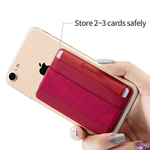 Sinjimoru Phone Grip Credit Card Holder with Flap, Secure Stick-On Wallet as Phone Finger Strap Adhesive ID Card Case for iPhone Case. Sinji Pouch B-Flap Blue Grey from Sinjimoru Co.,Ltd