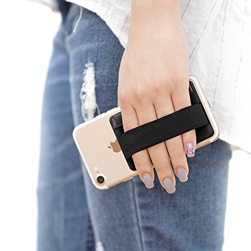 Sinjimoru Phone Grip Credit Card Holder with Flap, Secure Stick-On Wallet as Phone Finger Strap Adhesive ID Card Case for iPhone Case. Sinji Pouch B-Flap Blue Grey from Sinjimoru Co.,Ltd