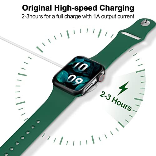 ð®ð¬ð®ð¯ ðð©ð ð«ðððð for Apple Watch Charger Magnetic Fast Charging Cable [Portable] Magnetic Wireless Charging Compatible with iWatch Series Ultra/8/7/6/SE/SE2/5/4/3/2/1-[3.3FT] White by xiwxi