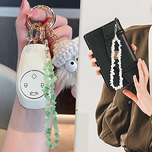 BEACE Phone Charms/Chain Strap for Women-Cell Phone Case Lanyard Wrist Strap-Natural Gemstone Charms for Airpod Case Airpods Pro2 from 