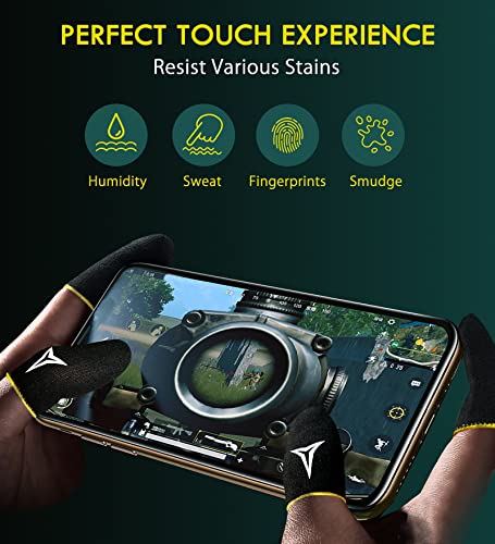 3 Colors 15 Pack E-Sports Light Model Gaming Finger Sleeves, 0.15mm Superconducting Nanofibers, Smooth Feel, Anti-Sweat, Extremely Thin, Fit All Touchscreen Devices by Nuozme