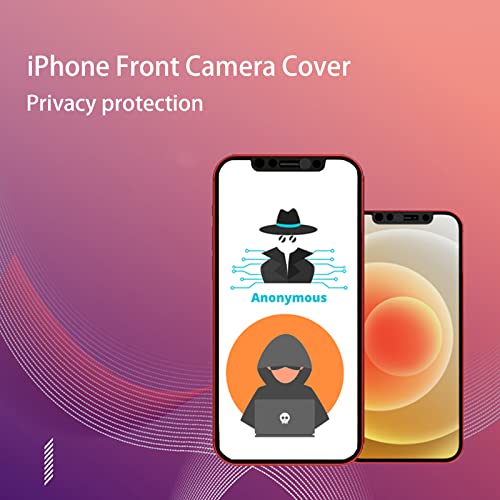 Phone Front Camera Cover,Webcam Cover Compatible for iPhone X/XS/XR/XS Max, iPhone 11/11 Pro/11 Pro Max,iPhone 12/12 Mini /12Pro /12Pro Max,Protect Privacy and Security,Not Affect Face ID(Black) from EYSOFT