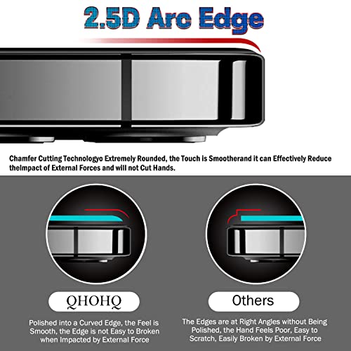 QHOHQ 3 Pack Screen Protector for iPhone 12 Pro 6.1 Inch with 2 Pack Tempered Glass Camera Lens Protector, Ultra HD, 9H Hardness, Scratch Resistant, Easy Install - case Friendly by QHOHQ