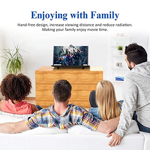 18" Screen Magnifier for Cell Phone â 3D HD Magnifing Screen Enlarger Projector for Movies Videos and Gaming â Foldable Phone Stand Holder with Screen AmplifierâCompatible with All Smartphones from Tenlary