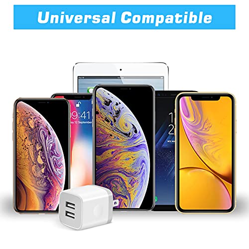 X-EDITION Wall Charger,4-Pack 2.1A Dual Port USB Power Adapter Plug Charging Block Cube for Phone 8/7/6 Plus/X, Pad, Samsung Galaxy S5 S6 S7 Edge,LG, Android (White) by X-EDITION,SHENZHEN ZHONGHUI ELECTRONIC CO.,LTD