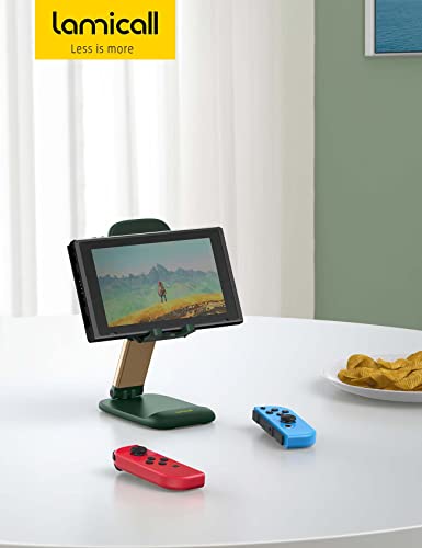 Lamicall Green Phone Stand for Desk - Dark Green Cell Phone Holder Green Desk Accessories Desktop Office Must Have Compatible with iPhone 13 Pro Max Mini, 12 11 XR X 8 7 6 Plus SE, 4-8'' Smartphone by Lamicall