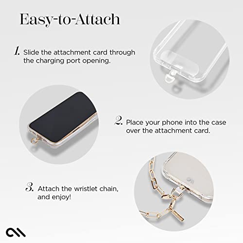 Case-Mate Phone Strap with Gold Metal Chain - Detachable Lanyard, Hands-Free Wrist strap, Adjustable Phone Charm Grip, Accessory for Women - iPhone 14 Pro Max/ 13 Pro Max/ 12 Pro Max/ 11 - Gold from Case-Mate