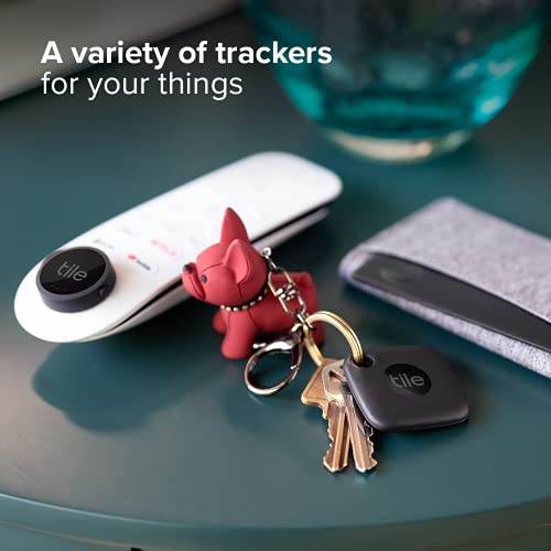 Tile Mate Essentials (2022) 4-Pack (2 Mate, 1 Slim, 1 Stickers)- Bluetooth Tracker & Item Locators for Keys, Wallets, Remotes & More; Easily Find All Your Things. by Tile