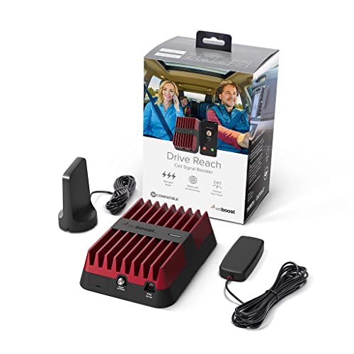 weBoost Drive Reach - Vehicle Cell Phone Signal Booster | 5G & 4G LTE | Magnetic Roof Antenna | Boosts All U.S. Carriers - Verizon, AT&T, T-Mobile | Made in the U.S. | FCC Approved (model 470154) by Wilson Electronics
