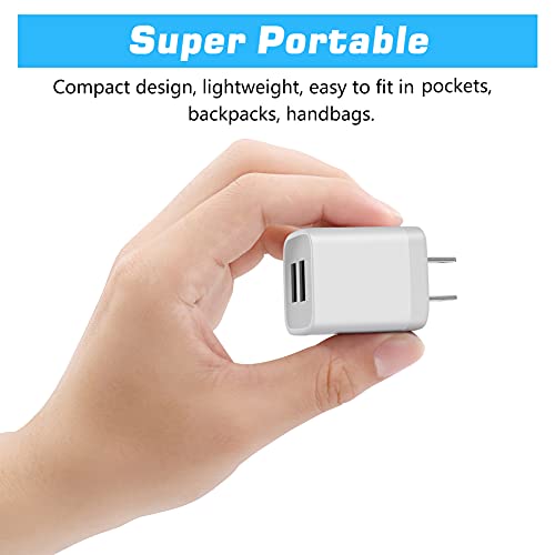 X-EDITION Wall Charger,4-Pack 2.1A Dual Port USB Power Adapter Plug Charging Block Cube for Phone 8/7/6 Plus/X, Pad, Samsung Galaxy S5 S6 S7 Edge,LG, Android (White) by X-EDITION,SHENZHEN ZHONGHUI ELECTRONIC CO.,LTD