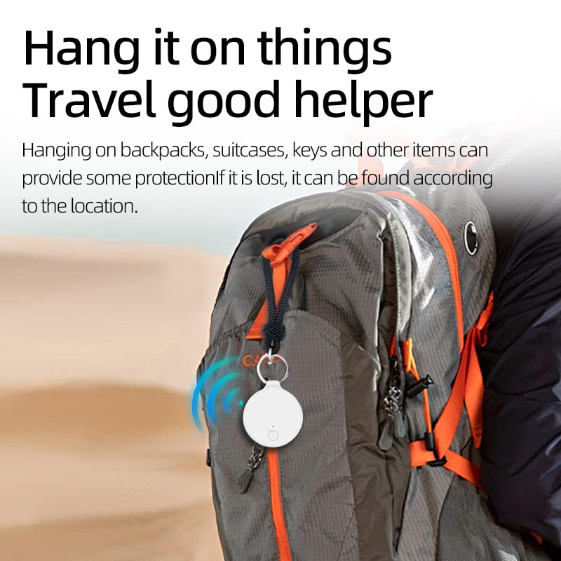 GPS Tracker for Kids, Pets, Dogs, Luggage, No Monthly Fee, Real-Time Global Tracking Device, Item Finder, Waterproof Mini Tag Compatible with Apple Find My App, iOS (Black) by Daioloes