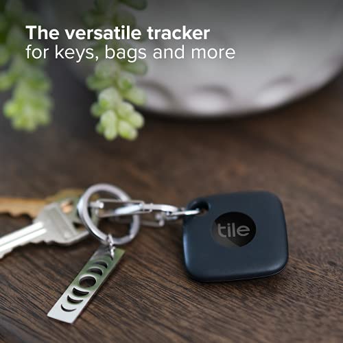 Tile Mate (2022) 1-Pack.Black. Bluetooth Tracker, Keys Finder and Item Locator for Keys, Bags and More; Up to 250 ft. Range. Water-Resistant. Phone Finder. iOS and Android Compatible. from Tile