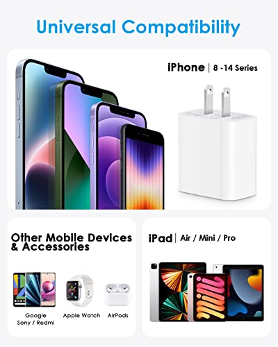 iPhone Charger 10 FT [Apple MFi Certified] 2Pack iPhone 13 14 Charger Fast Charging with USB C to Lightning Cable,20W PD USB C Charger Block Long iPhone Charger Compatible with iPhone 14/13/12/11,iPad by Shenzhen Yijiapin Trading Co., Ltd.