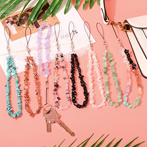 BEACE Phone Charms/Chain Strap for Women-Cell Phone Case Lanyard Wrist Strap-Natural Gemstone Charms for Airpod Case Airpods Pro2 from 