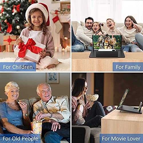 18" Screen Magnifier for Cell Phone â 3D HD Magnifing Screen Enlarger Projector for Movies Videos and Gaming â Foldable Phone Stand Holder with Screen AmplifierâCompatible with All Smartphones from Tenlary