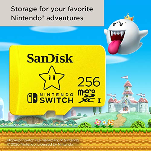 SanDisk 256GB microSDXC-Card, Licensed for Nintendo-Switch - SDSQXAO-256G-GNCZN from Western Digital Technologies, Inc.