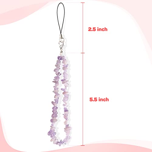 BEACE Phone Charms/Chain Strap for Women-Cell Phone Case Lanyard Wrist Strap-Natural Gemstone Charms for Airpod Case Airpods Pro2 from 
