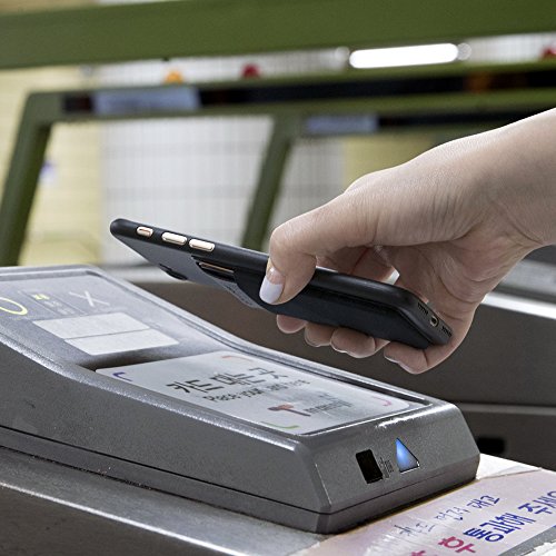 Sinjimoru Secure Card Holder for Back of Phone, Stretchy Fabric Cell Phone Wallet Stick On Credit Card Case for iPhone & Android. Sinji Pouch Flap Black from Sinjimoru Co.Ltd