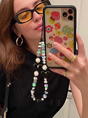 AOERUN Beaded Phone Charm Y2K Phone Strap Charm Handmade Cell Phone Lanyard Wrist Strap Kawaii Acrylic Beads Cell Phone Chain from AOERUN