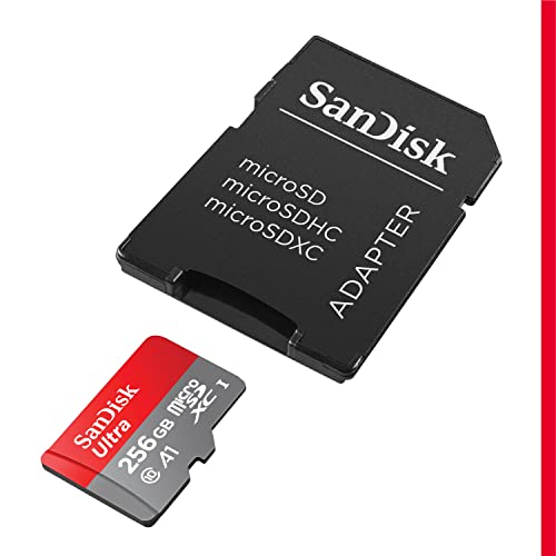 SanDisk 256GB Ultra microSDXC UHS-I Memory Card with Adapter - Up to 150MB/s, C10, U1, Full HD, A1, MicroSD Card - SDSQUAC-256G-GN6MA from Western Digital Technologies, Inc.