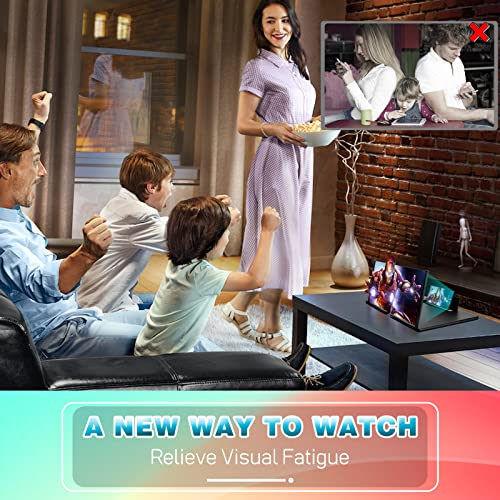 18" Screen Magnifier for Cell Phone, 3D HD Mobile Phone Screen Amplifier for Videos, Movies and Gaming, Foldable Phone Stand with Screen Enlarger, Magnifying Projector for All Smartphones by ZTNwoo