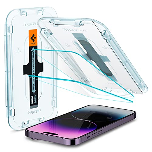 Spigen Tempered Glass Screen Protector [GlasTR EZ FIT] designed for iPhone 14 Pro Max [Case Friendly] - Sensor Protection / 2 Pack by Spigen