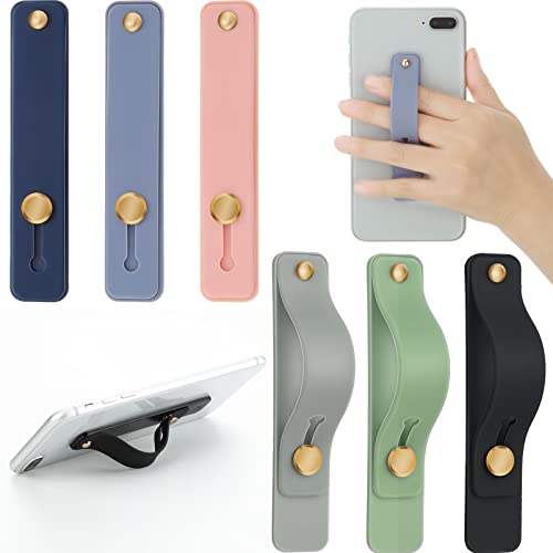 Weewooday 6 Pieces Phone Strap Cell Phone Grip Holder Telescopic Stand Universal Finger Kickstand for Most Smartphones (Soft Colors) by Weewooday