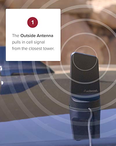 weBoost Drive Reach - Vehicle Cell Phone Signal Booster | 5G & 4G LTE | Magnetic Roof Antenna | Boosts All U.S. Carriers - Verizon, AT&T, T-Mobile | Made in the U.S. | FCC Approved (model 470154) by Wilson Electronics