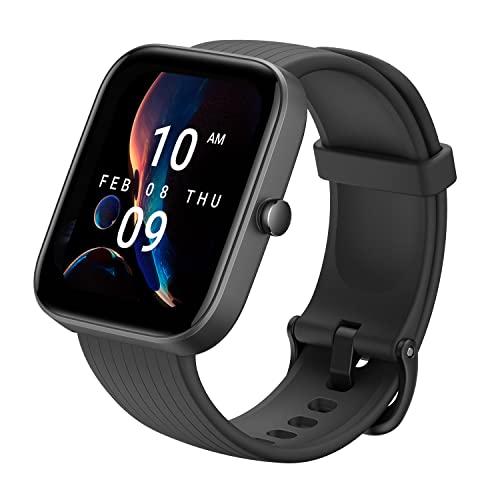Amazfit Bip 3 Pro Smart Watch for Android iPhone, 4 Satellite Positioning Systems, 1.69" Color Display, 14-Day Battery Life, 60+ Sports Modes, Blood Oxygen Heart Rate Monitor, Water-Resistant(Black) from Amazfit