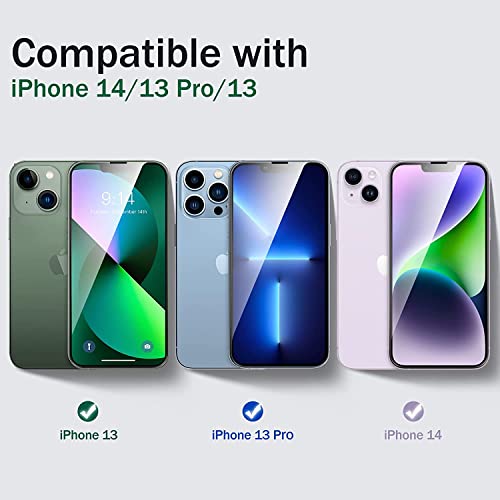 SmartDevil 3 Pack Screen Protector for iPhone 14/iPhone 13 / iPhone 13 Pro(6.1 Inch), [Easy Installation Frame][Double Military Grade Shatterproof] HD Bubble Free 9H Tempered Glass-Case Friendly from SmartDevil