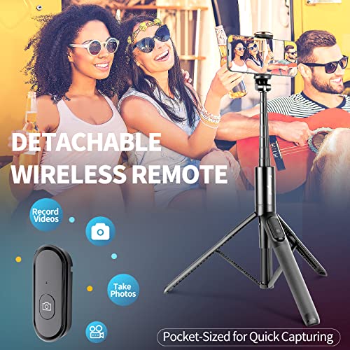 Sensyne 60" Phone Tripod & Selfie Stick, Lightweight All in One Phone Tripod Integrated with Wireless Remote Compatible with All Cell Phones for Selfie/Video Recording/Photo/Live Stream/Vlogï¼Blackï¼ from sensyne