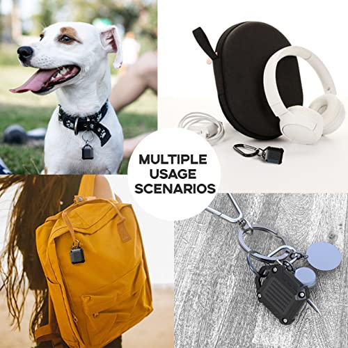 Dovick- Waterproof Airtag Keychain Holder Case,Screw Full Cover Compatible with Apple Air Tag Tracker Key Ring (Black 2Pack) by DOVICK