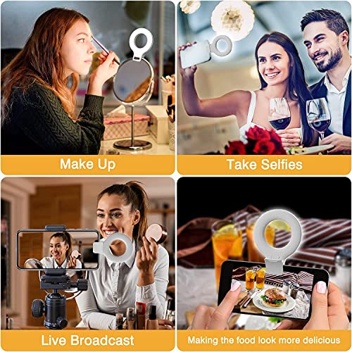 Clip on Ring Light, Kimwood Rechargeable 60 LED Selfie Ring Light for Phone, Laptop, Tablet (3 Models, 5 Level Brightness) from Kimwood