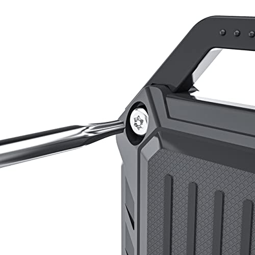 Dovick- Waterproof Airtag Keychain Holder Case,Screw Full Cover Compatible with Apple Air Tag Tracker Key Ring (Black 2Pack) by DOVICK