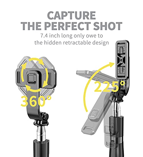 Portable Selfie Stick, Handheld Phone Tripod Stand with Detachable Wireless Remote, Selfie Stick Tripod for iPhone 14 13 12 11 pro Xs Max Xr X 8 7 Plus, Android Moto Samsung Google Smartphone, More by LDP