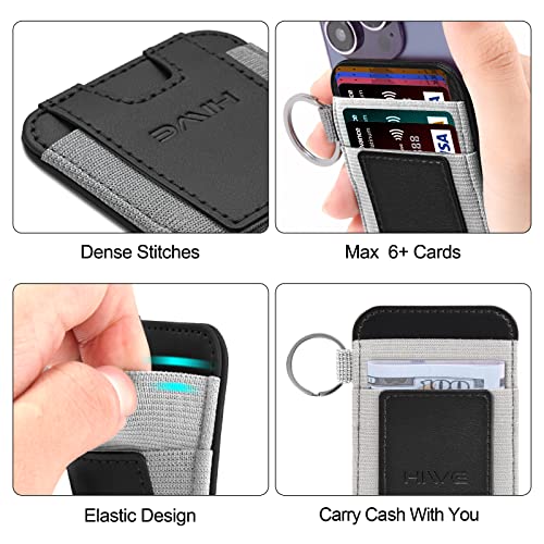 New-Upgrade Magnetic Card Wallet Holder for Apple Magsafe, Magnetic Magsafe Leather Wallet for iPhone 14/13/12 Magsafe, Mag-Safe Wallet for Back of iPhone 14 iPhone 13/12 Series, Fits 7 Cards, Black from HiWe