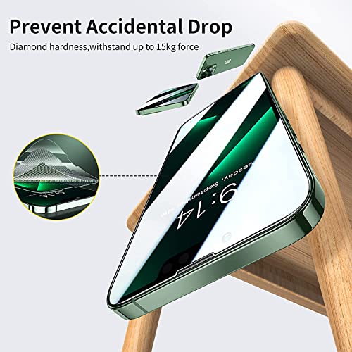 SmartDevil 3 Pack Screen Protector for iPhone 14/iPhone 13 / iPhone 13 Pro(6.1 Inch), [Easy Installation Frame][Double Military Grade Shatterproof] HD Bubble Free 9H Tempered Glass-Case Friendly from SmartDevil