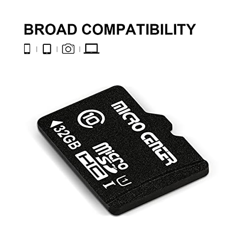 Micro Center 32GB Class 10 Micro SDHC Flash Memory Card with Adapter for Mobile Device Storage Phone, Tablet, Drone & Full HD Video Recording - 80MB/s UHS-I, C10, U1 (2 Pack) by Inland