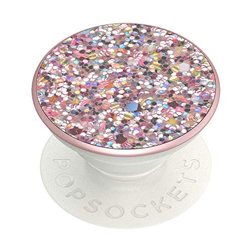 PopSockets PopGrip: Phone Grip and Phone Stand, Collapsible, Swappable Top, Sparkle Rosebud Pink from PopSockets