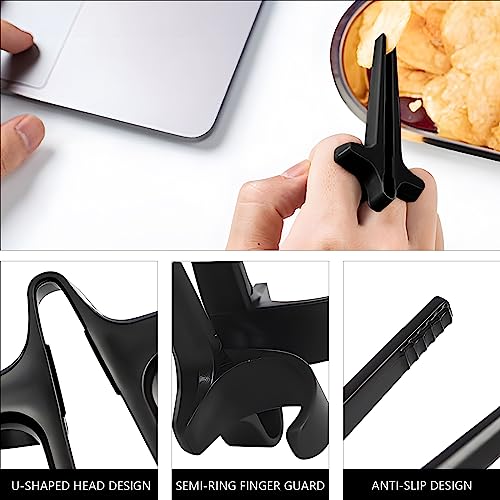 Heeloo 4pcs Finger Chopsticks for Gamers,Snack Clips,Gaming Finger Sleeves,Game Controllers,Game Accessories,Cell Phones Accessories,Gamer Gifts, Finger Tongsï¼Multicolorï¼4 pcsï¼ by 