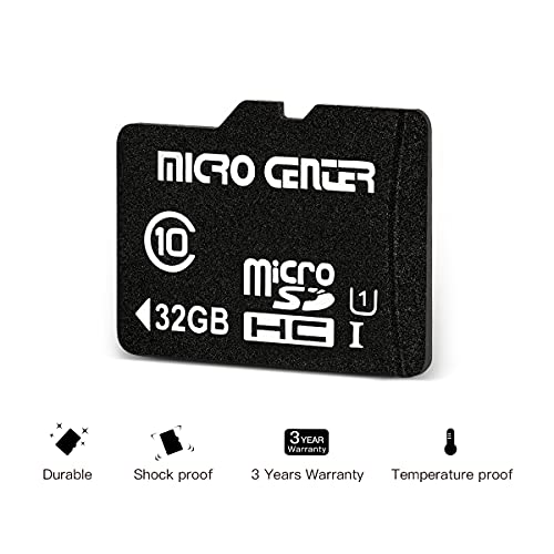 Micro Center 32GB Class 10 Micro SDHC Flash Memory Card with Adapter for Mobile Device Storage Phone, Tablet, Drone & Full HD Video Recording - 80MB/s UHS-I, C10, U1 (2 Pack) by Inland
