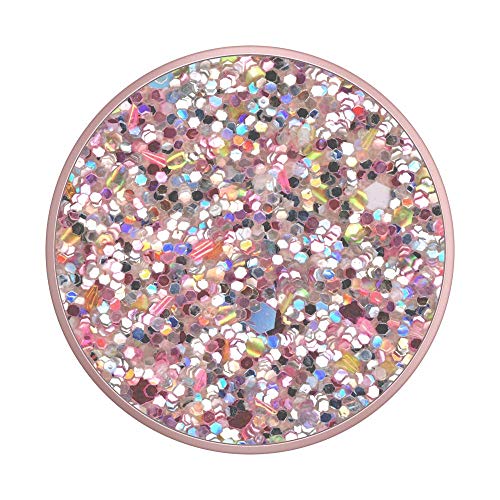PopSockets PopGrip: Phone Grip and Phone Stand, Collapsible, Swappable Top, Sparkle Rosebud Pink from PopSockets